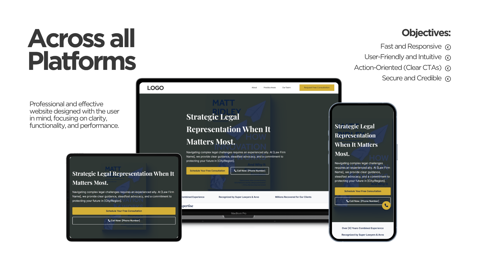 Contractor website homepage mockup example one